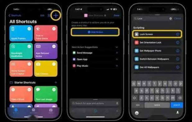 城中苹果14锁屏维修店分享iPhone14升级iOS16.4后如何创建锁屏快捷方式 
