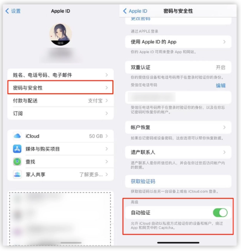 城中苹果手机维修分享iOS 16 自动验证功能开启方法 