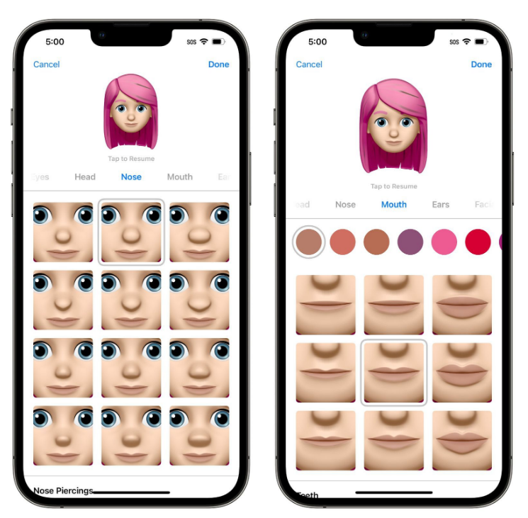 城中苹果手机维修分享​iOS 16中的拟我表情有了哪些变化和升级 